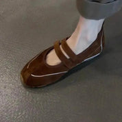 Women's Comfortable Ballet Flats Slip-On Soft Faux Leather 4