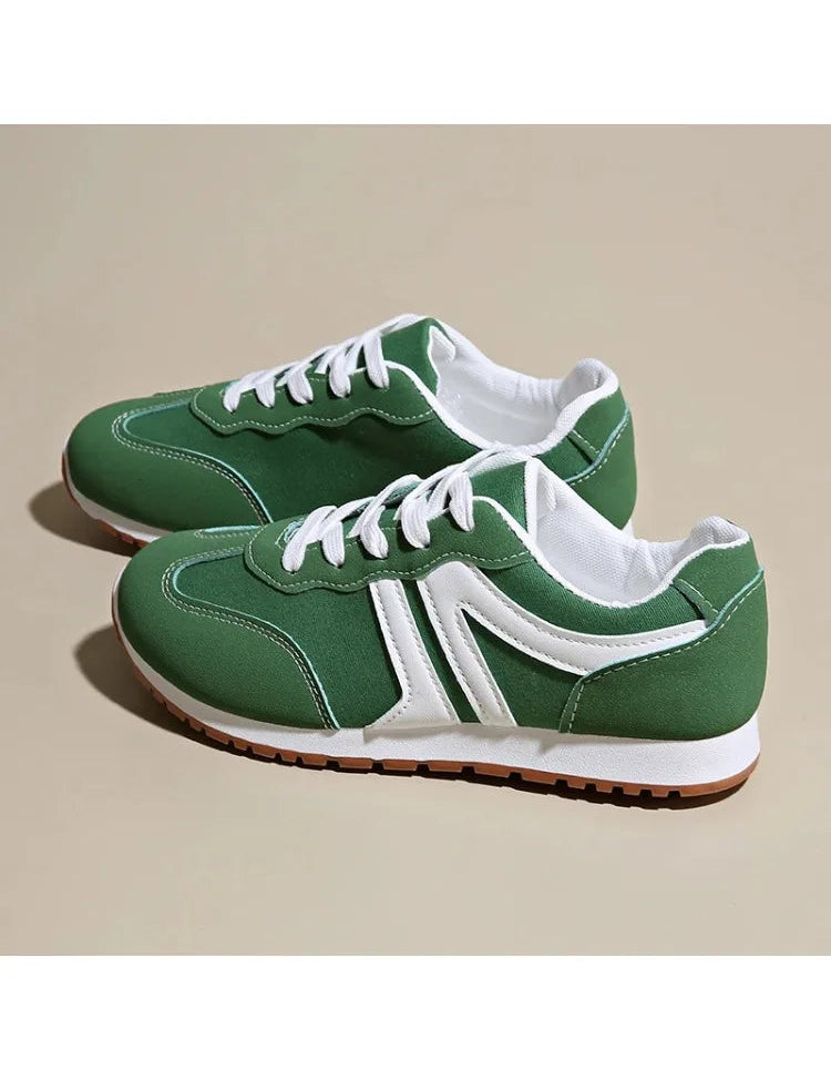 Women's Comfortable Lace-Up Sneakers Versatile Casual Footwear 0