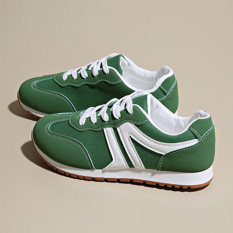 Women's Comfortable Lace-Up Sneakers Versatile Casual Footwear 1