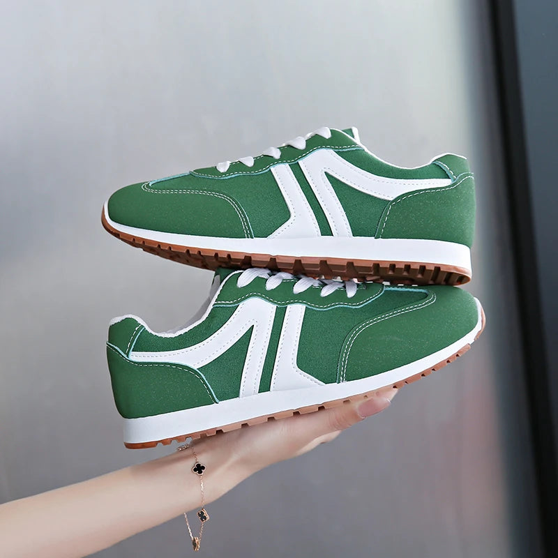 Women's Comfortable Lace-Up Sneakers Versatile Casual Footwear 3