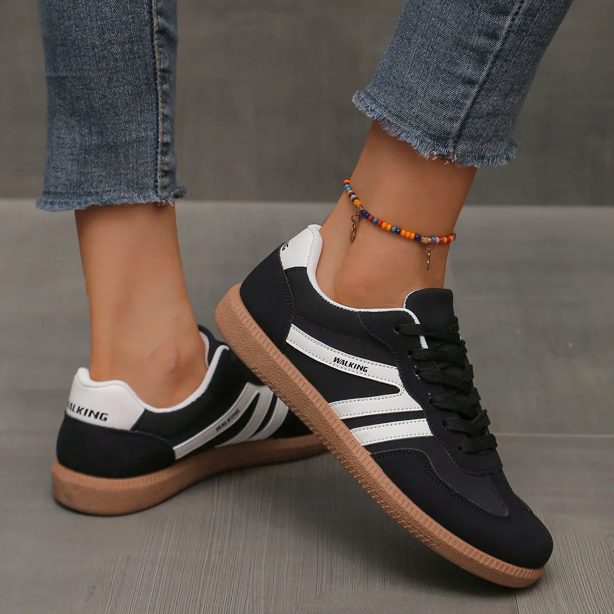 Women's Comfortable Slip-On Sneakers Trendy Design Synthetic 0
