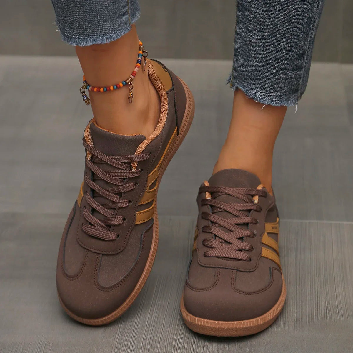 Women's Comfortable Slip-On Sneakers Trendy Design Synthetic 4