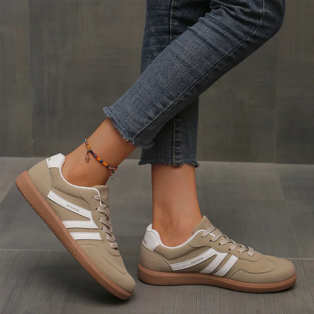 Women's Comfortable Slip-On Sneakers Trendy Design Synthetic 5
