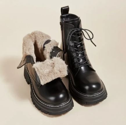 Women's Cozy Waterproof Fur Boots Comfortable Winter Footwear 0