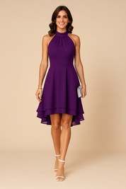 Women's Elegant Flared Dress Lightweight for Summer Cocktail Events 3