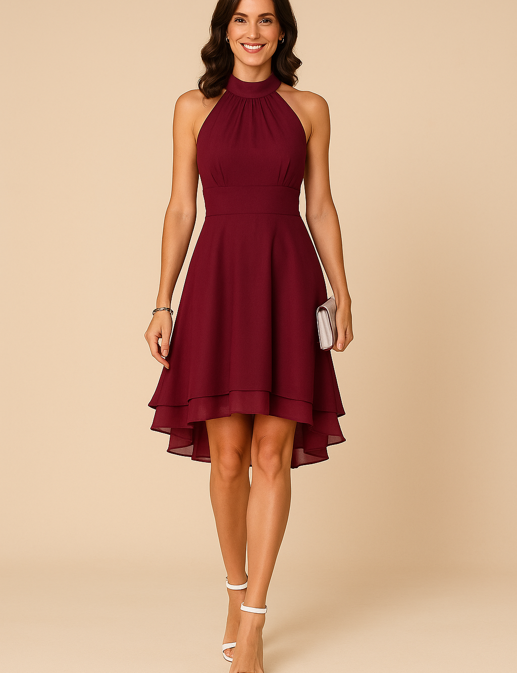 Women's Elegant Flared Dress Lightweight for Summer Cocktail Events 5