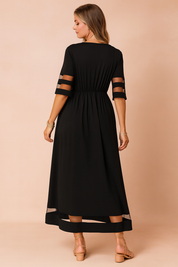Women's Elegant Maxi Dress with Pockets High-Quality Fabric 2