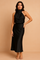 Women's Elegant Midi Dress Lightweight Draped Design 3