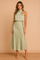 Women's Elegant Midi Dress Lightweight Draped Design 4