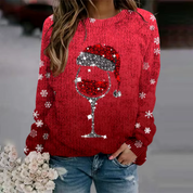 Women's Festive Cozy Sweater - Knit Material 0