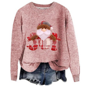 Women's Festive Long Sleeve Sweater, Cozy Knit 0