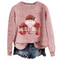 Women's Festive Long Sleeve Sweater, Cozy Knit 0