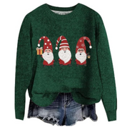 Women's Festive Long Sleeve Sweater, Cozy Knit 3