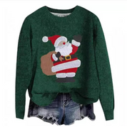 Women's Festive Long Sleeve Sweater, Cozy Knit 4