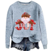 Women's Festive Long Sleeve Sweater, Cozy Knit 5