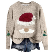 Women's Festive Long Sleeve Sweater, Cozy Knit 7