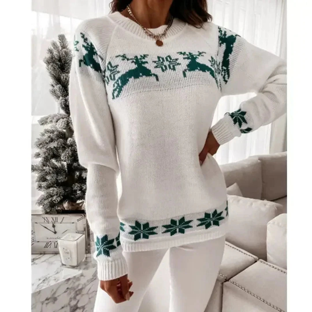 Women's Festive Warm Knit Sweater for Winter Parties 0