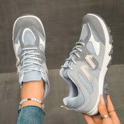 Women's Lace-Up Sneakers Comfortable Thick Sole Synthetic 1