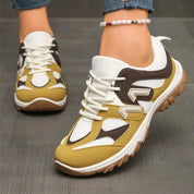Women's Lace-Up Sneakers Comfortable Thick Sole Synthetic 4