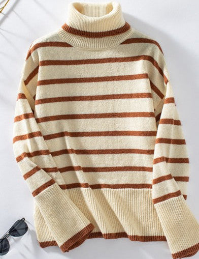 Women's Oversized Black Turtleneck Sweater - Cozy Knit for Fall and Winter 0