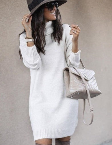 Women's Oversized Black Turtleneck Sweater Chic Acrylic for Fall and Winter 2