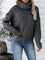 Women's Oversized Black Turtleneck Sweater Soft Knit Comfort 0