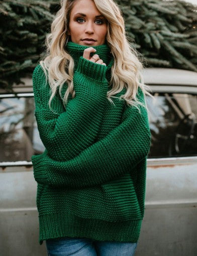 Women's Oversized Turtleneck Sweater Comfort and Elegance 1
