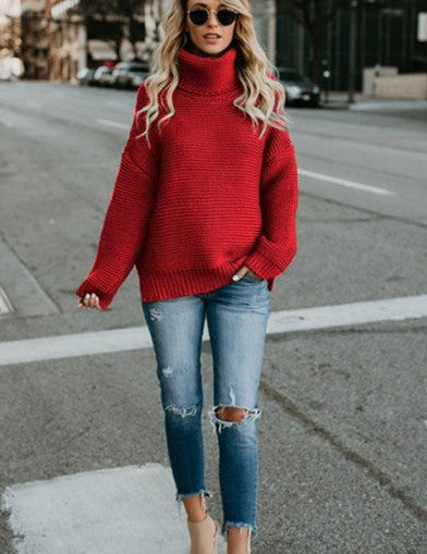 Women's Oversized Turtleneck Sweater Comfort and Elegance 6