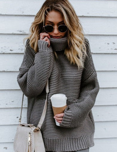 Women's Oversized Turtleneck Sweater Comfort and Elegance 7