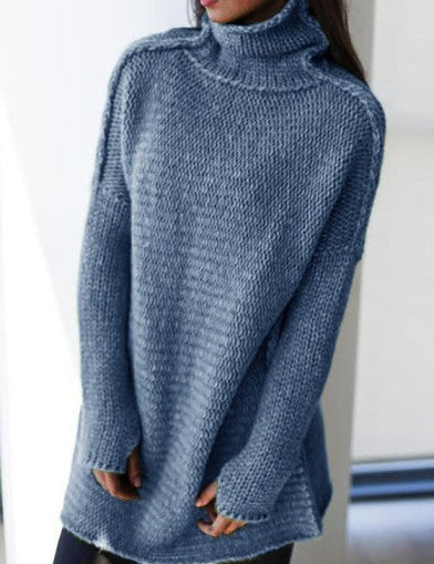 Women's Oversized Turtleneck Sweater Comfortable Acrylic 0