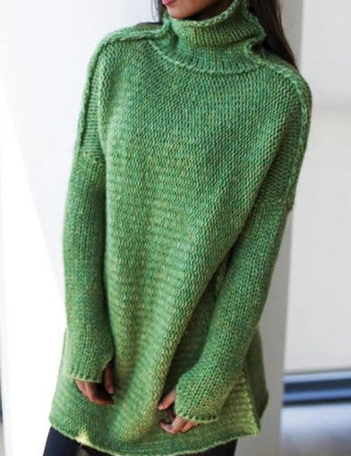 Women's Oversized Turtleneck Sweater Comfortable Acrylic 3