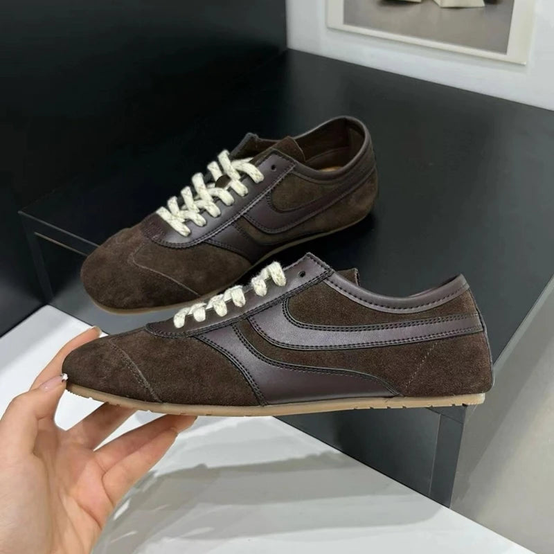 Women's Retro Lace-Up Sneakers Comfortable Synthetic 7