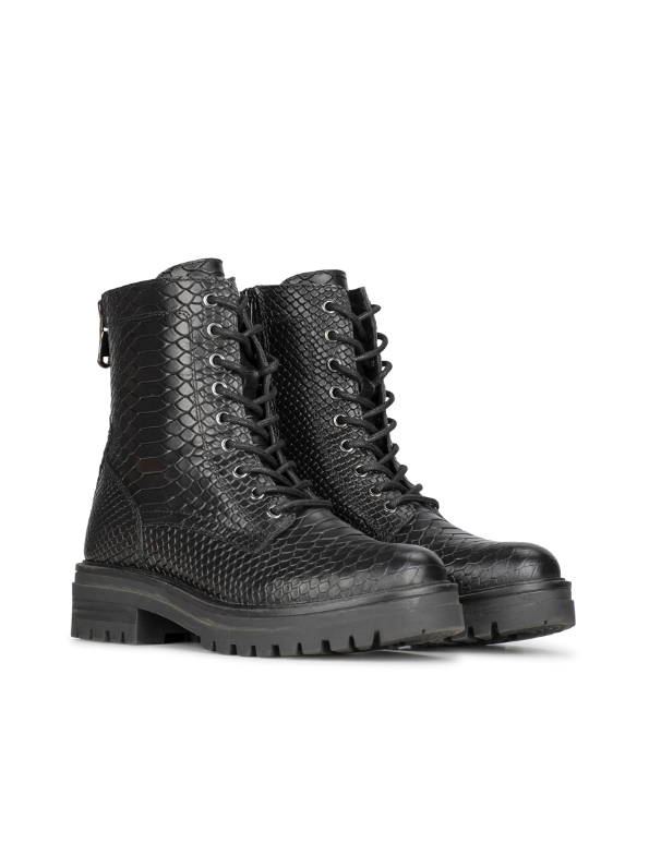 Women's Stylish Lace-Up Casual Shoes Python Print Synthetic 0