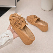 Women's Stylish Loafers Comfortable Faux Suede Slip-On Flats 1