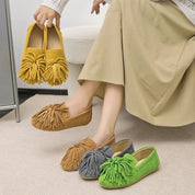Women's Stylish Loafers Comfortable Faux Suede Slip-On Flats 2