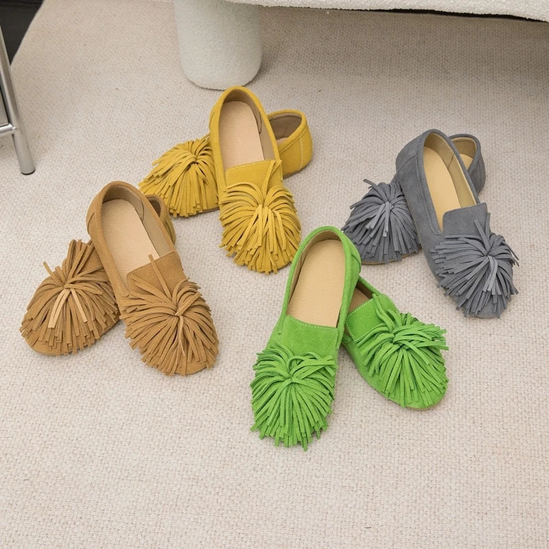 Women's Stylish Loafers Comfortable Faux Suede Slip-On Flats 3