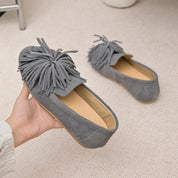 Women's Stylish Loafers Comfortable Faux Suede Slip-On Flats 5