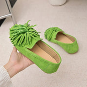 Women's Stylish Loafers Comfortable Faux Suede Slip-On Flats 6
