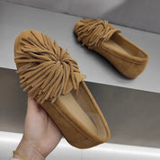 Women's Stylish Loafers Comfortable Faux Suede Slip-On Flats 8