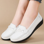 Women's Stylish Slip-On Loafers Comfortable Soft Leather 0