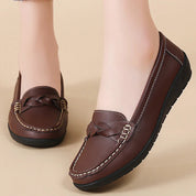 Women's Stylish Slip-On Loafers Comfortable Soft Leather 1