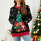 Women's Vintage Christmas Sweater, Cozy Fabric with LED Design 1