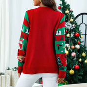 Women's festive Christmas motif sweater, cozy knit 1
