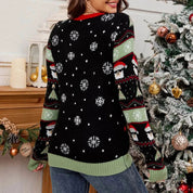 Women's festive sweater with LED accents. Soft fabric. 1