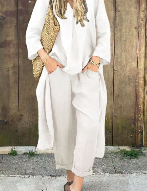 Womens Loungewear Set Effortless Chic Lightweight Two-Piece Outfit 11