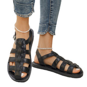 Womens Comfortable Cross-Strap Flat Sandals Stylish Synthetic 4