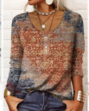 Womens Floral Print Graphic Tee with U-Neckline – Soft Cotton Blend T-Shirt for Casual and Chic Style 10